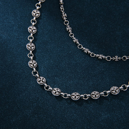 Cro bag hanging chain sword round bead cross waist chain lobster buckle pendant jeans chain